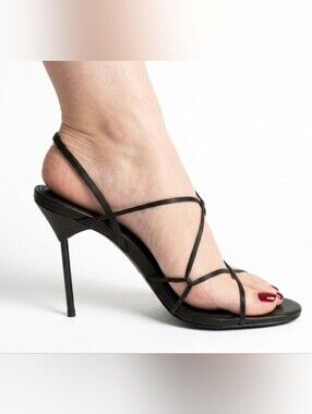 Reiss Monroe Olive Green Satin Mule Sz. 8